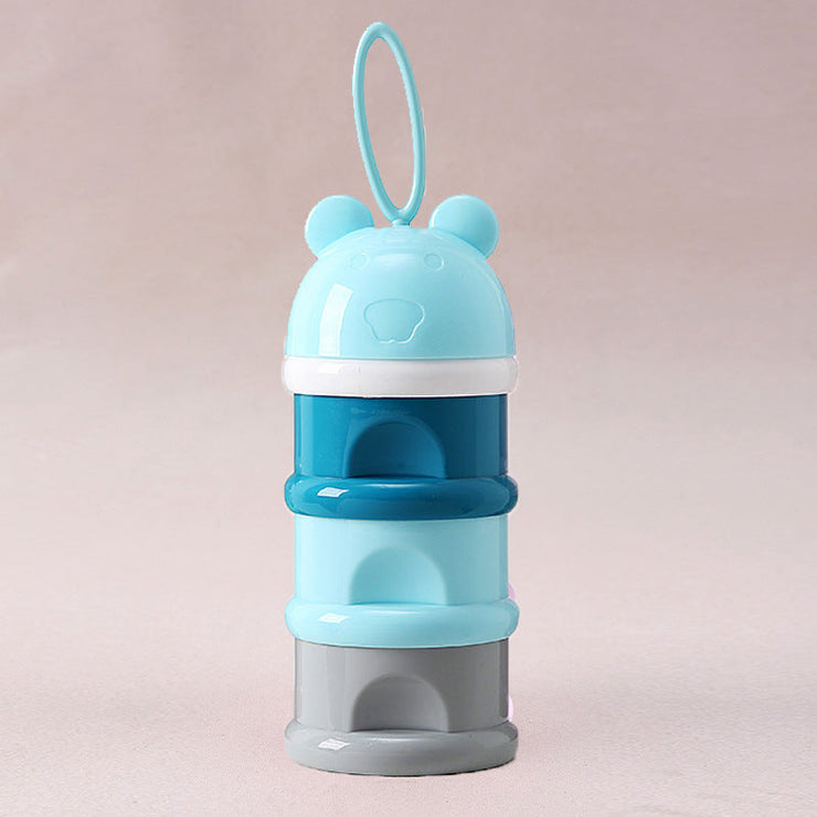 3 Layer Frog Style Portable Baby Food Storage Box Essential Cereal Cartoon Milk Powder Boxes Toddle Kids Formula Milk Container Mein Shop