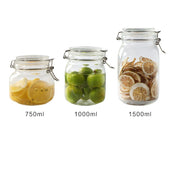 Round Glass Tea Jar Food Storage Box Preservation Container Mein Shop