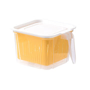 Refrigerator Double-layer Fruit And Vegetable Food Storage Container With Lid Drain And Refrigerate Mein Shop