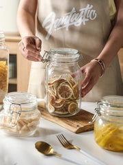 Round Glass Tea Jar Food Storage Box Preservation Container Mein Shop