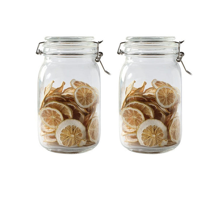 Round Glass Tea Jar Food Storage Box Preservation Container Mein Shop