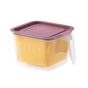 Refrigerator Double-layer Fruit And Vegetable Food Storage Container With Lid Drain And Refrigerate Mein Shop