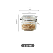 Round Glass Tea Jar Food Storage Box Preservation Container Mein Shop