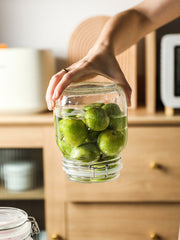 Round Glass Tea Jar Food Storage Box Preservation Container Mein Shop