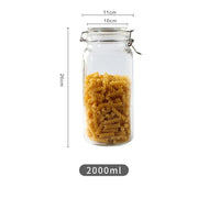 Round Glass Tea Jar Food Storage Box Preservation Container Mein Shop