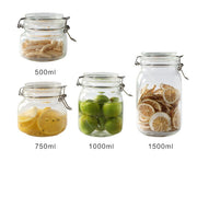 Round Glass Tea Jar Food Storage Box Preservation Container Mein Shop