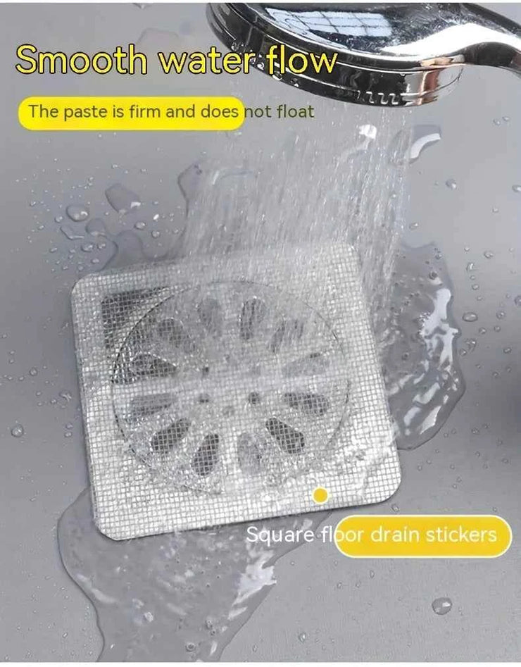 10/20pcs Floor Drain Sticker, Insect-proof Self-adhesive Bathroom Hair Filter Net, Sewer Filter, Kitchen Anti-blocking Mesh Net