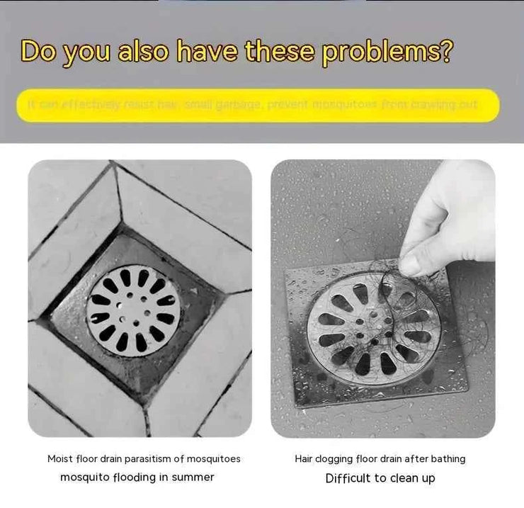 10/20pcs Floor Drain Sticker, Insect-proof Self-adhesive Bathroom Hair Filter Net, Sewer Filter, Kitchen Anti-blocking Mesh Net