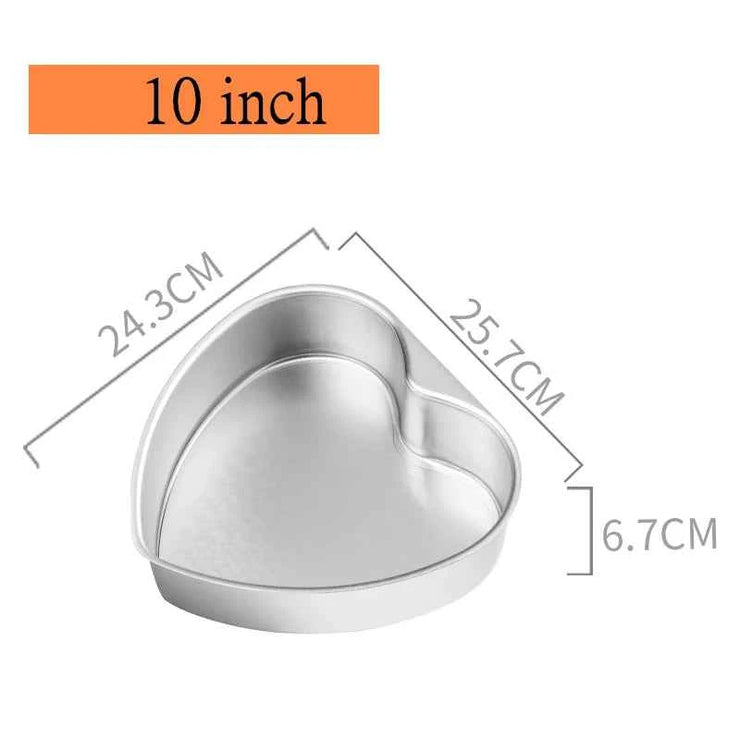 Heart Shaped Cake Pan with Removable Bottom Anodized Aluminum Wedding Birthday Baking Cake Tin Cheesecake Pan Chiffon Cake Mold