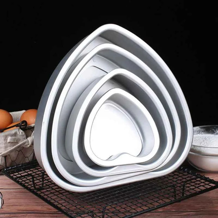 Heart Shaped Cake Pan with Removable Bottom Anodized Aluminum Wedding Birthday Baking Cake Tin Cheesecake Pan Chiffon Cake Mold