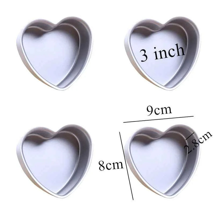 Heart Shaped Cake Pan with Removable Bottom Anodized Aluminum Wedding Birthday Baking Cake Tin Cheesecake Pan Chiffon Cake Mold