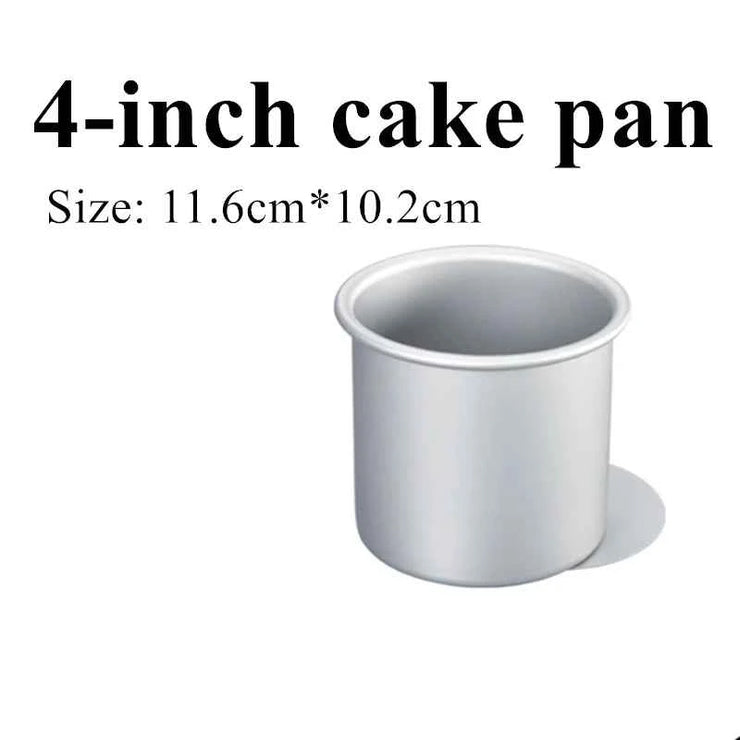 1 Piece Round Cake Pan with Removable Bottom, Cheesecake  Chiffon  Mold Baking Mould Anodized Aluminum 10cm Deep baking pan