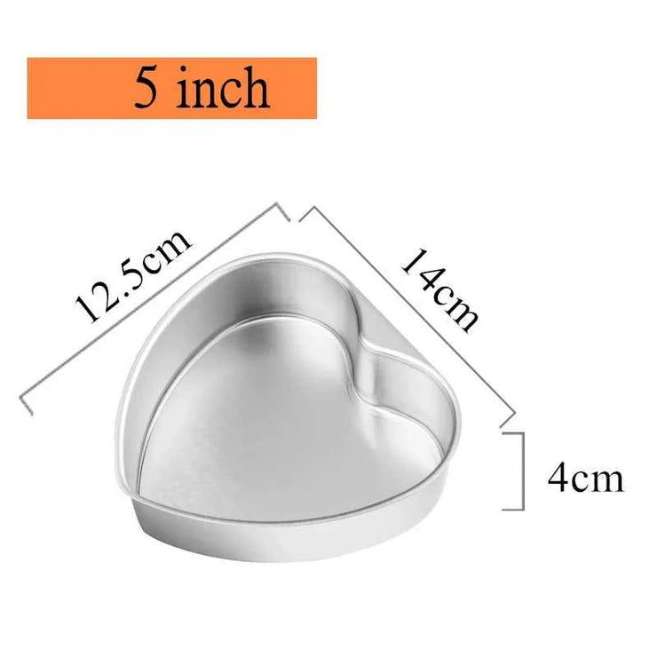 Heart Shaped Cake Pan with Removable Bottom Anodized Aluminum Wedding Birthday Baking Cake Tin Cheesecake Pan Chiffon Cake Mold