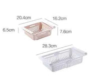 Kitchen Organizer Adjustable Kitchen Refrigerator Storage Rack Fridge Freezer Shelf Holder Pull-out Drawer Organiser Space Saver