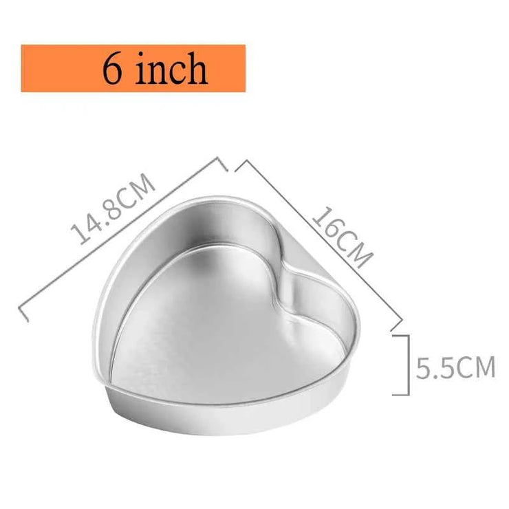 Heart Shaped Cake Pan with Removable Bottom Anodized Aluminum Wedding Birthday Baking Cake Tin Cheesecake Pan Chiffon Cake Mold