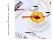 Kitchen Accessories Supplies 3pcs Reusable Wood Stainless Steel Cutlery Forks/spoons/cutlery 4 Kinds of