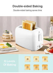 110V/220V Home Toaster 6 Modes 2 Slice Bread Toast Maker Automatic Breakfast Machine One-Click Operation Sandwich Maker 2023 New