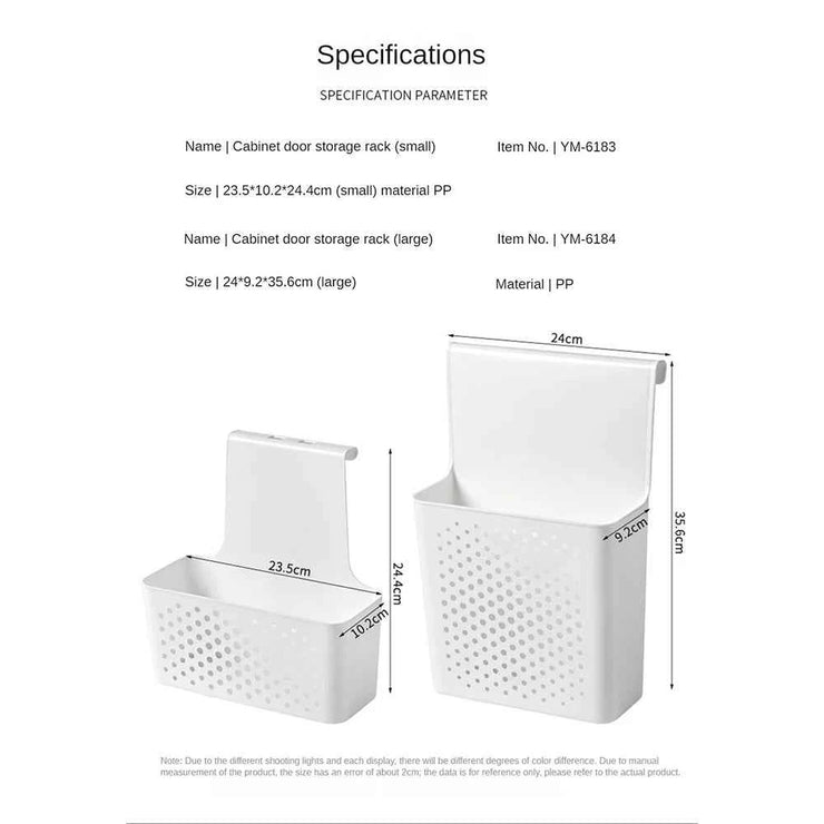 Kitchen Storage Bucket Compact Small Large Convenient Save Space Hangable Kitchen Trash Can Under The Cupboard Trash Can Shelf