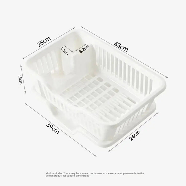 Dish Drying Rack Kitchen Utensils Drainer Rack with Drain Board Countertop Dinnerware Plates Bowls Chopsticks Spoons Organizer