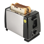 Toaster 2 Slice Wide Slot with 6 Preset Temperature and Timing Small Stainless Steel Bread Toaster with Manual Stop Mein Shop