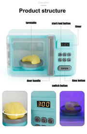 Kitchen Toys Set Kids Pretend Play Home Appliances Washing Machine Toaster Microwave Juicer Egg Cooker Girls Boys Play House Toy