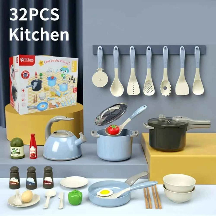 Kids Play Kitchen Set Pretend Play Cooking Toys Set Kitchen Toy Playset For Toddlers Pots And Pans  Role Playing Toys Gift