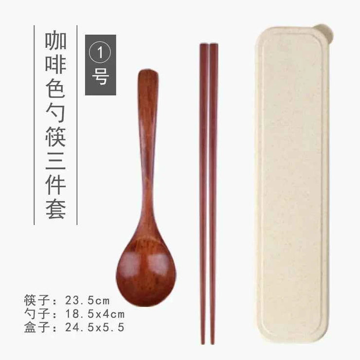 Handmade Dinnerware Cutlery for Kitchen, Wooden Spoon & Fork Dinner Kit for Rice, Soups, Cereal, Home Tableware