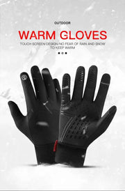 Autumn Winter Outdoor Cycling Gloves Gym Fitness Sports Running Warm Touch Screen Nonslip Gloves Motorcycle Gloves Men Black