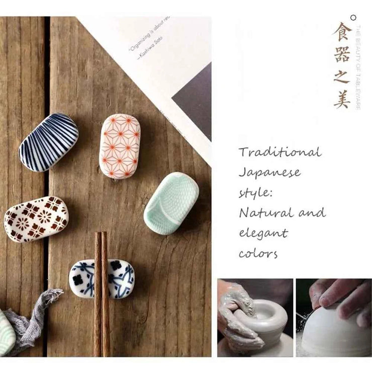 Kitchen Tools Rest Ceramic Chopsticks Stand Tableware Chopsticks Spoon Rack Chopsticks Holder