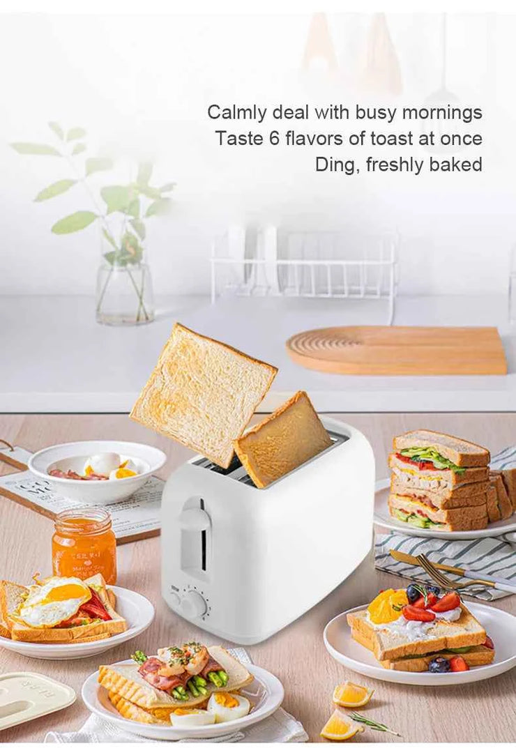 110V/220V Home Toaster 6 Modes 2 Slice Bread Toast Maker Automatic Breakfast Machine One-Click Operation Sandwich Maker 2023 New