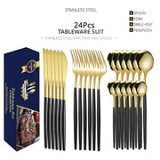 Kitchen Cutlery Sets Stainless Flatware Mirror Polished Design for Parties Birthdays Weddings Can give to Friends and Relatives
