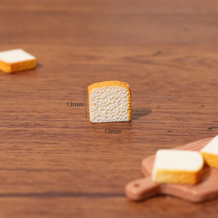 12Pcs/Lot Artificial Bread Toaster Cute Cartoon Fake Food DIY Resin Sweet Flatback Cabochon Jewelry Pendant Homemade Gift Mein Shop