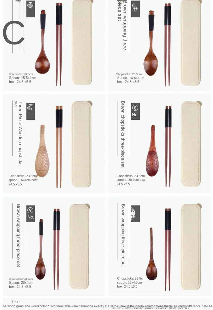 Handmade Dinnerware Cutlery for Kitchen, Wooden Spoon & Fork Dinner Kit for Rice, Soups, Cereal, Home Tableware
