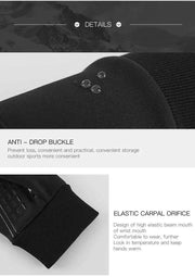 Autumn Winter Outdoor Cycling Gloves Gym Fitness Sports Running Warm Touch Screen Nonslip Gloves Motorcycle Gloves Men Black