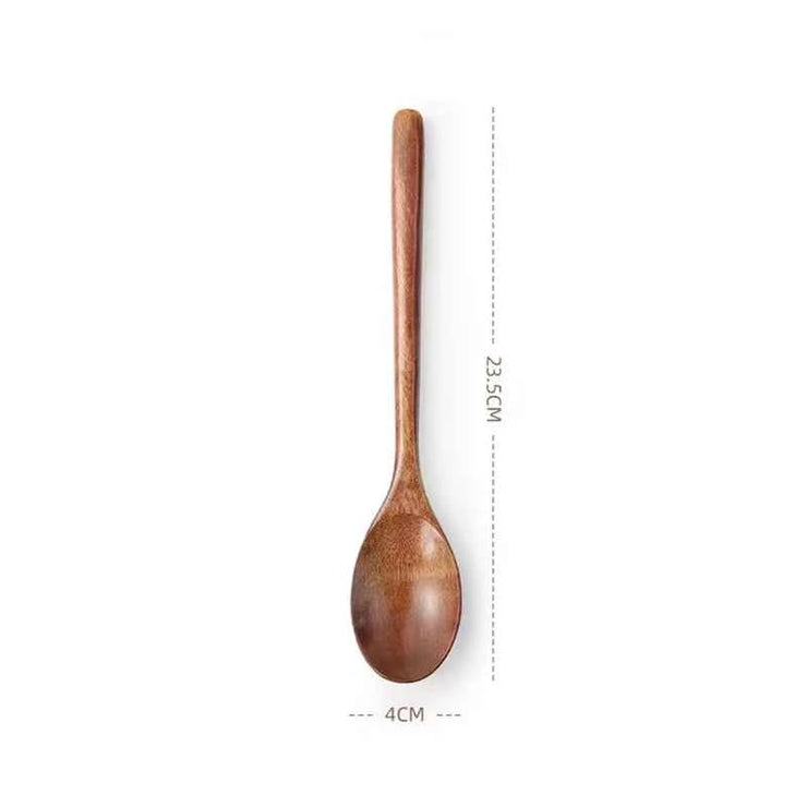 2pcs Wooden Spoon Tableware Kitchen Cooking Utensil Tools Soup Tea Spoon Catering Cooking Tool Coffee Soup Teaspoon Honey Spoon