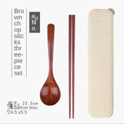 Handmade Dinnerware Cutlery for Kitchen, Wooden Spoon & Fork Dinner Kit for Rice, Soups, Cereal, Home Tableware
