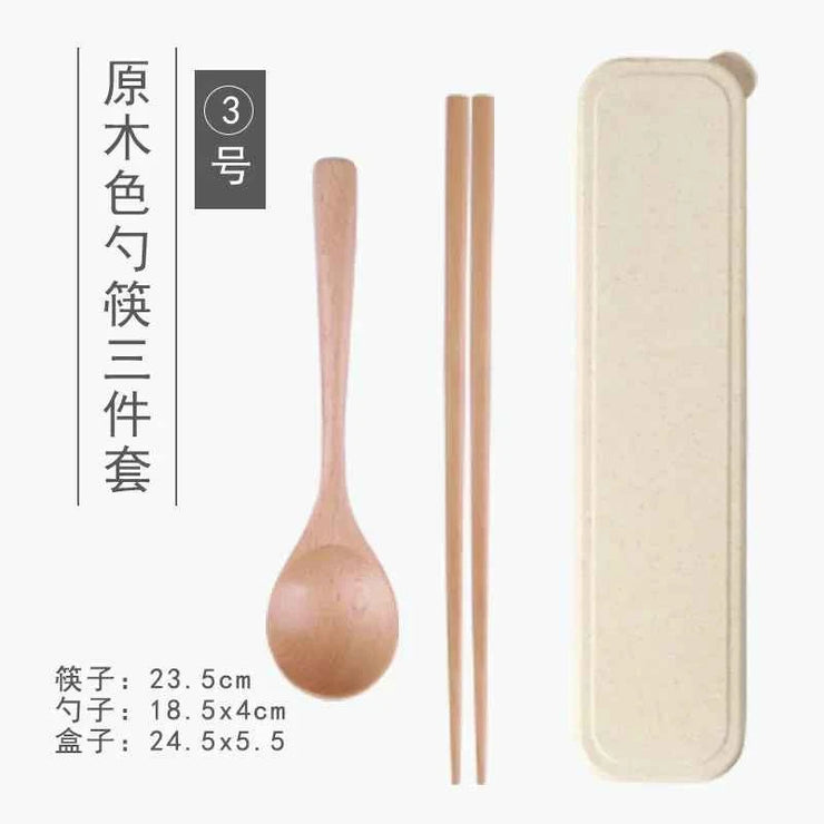 Handmade Dinnerware Cutlery for Kitchen, Wooden Spoon & Fork Dinner Kit for Rice, Soups, Cereal, Home Tableware