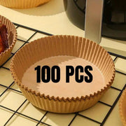 Air Fryer Paper Liners Disposable Oil-Proof Waterproof Baking Paper Round Square And Rectangle Parchment Kitchen Party Supplies