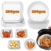Air Fryer Paper Liners Disposable Oil-Proof Waterproof Baking Paper Round Square And Rectangle Parchment Kitchen Party Supplies