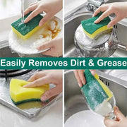Highly absorbent double-sided sponge magic cleaning pot rust sponge cleaning brush kitchen grease cleaning tool