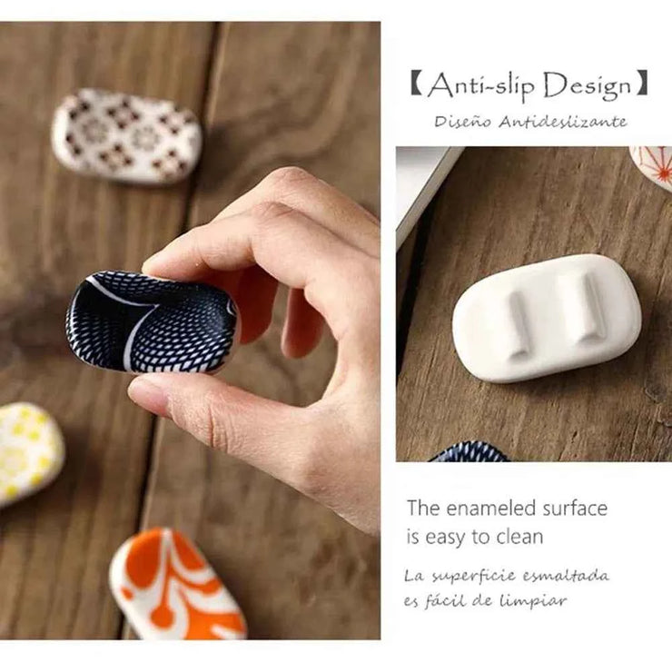 Kitchen Tools Rest Ceramic Chopsticks Stand Tableware Chopsticks Spoon Rack Chopsticks Holder