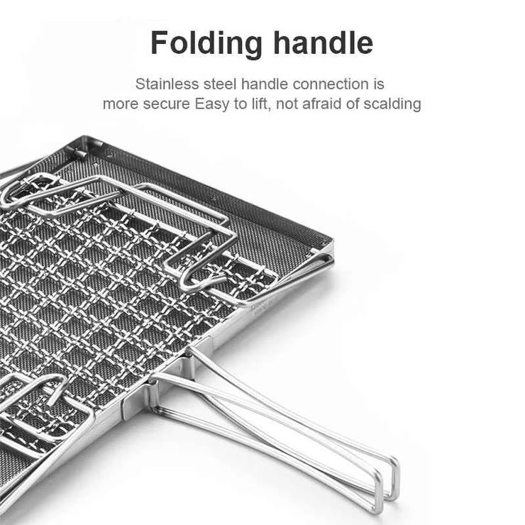 WESTTUNE Outdoor Multi-Purpose Toast Grill Portable Bread Toasters Folding Camping Stove Toaster for Hiking Garden Picnic Beach