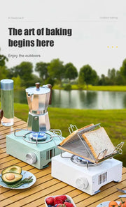 WESTTUNE Outdoor Multi-Purpose Toast Grill Portable Bread Toasters Folding Camping Stove Toaster for Hiking Garden Picnic Beach