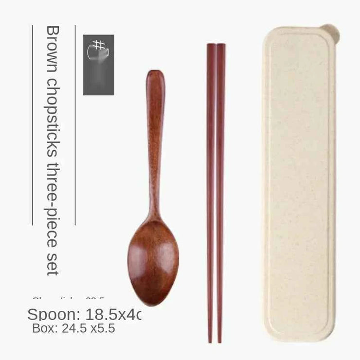 Handmade Dinnerware Cutlery for Kitchen, Wooden Spoon & Fork Dinner Kit for Rice, Soups, Cereal, Home Tableware