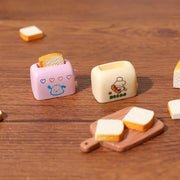 12Pcs/Lot Artificial Bread Toaster Cute Cartoon Fake Food DIY Resin Sweet Flatback Cabochon Jewelry Pendant Homemade Gift Mein Shop