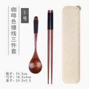 Handmade Dinnerware Cutlery for Kitchen, Wooden Spoon & Fork Dinner Kit for Rice, Soups, Cereal, Home Tableware