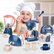 Interactive Electric Kitchen Playset Kids Children Mini Simulation Household Appliances Light Toy Gift Pretend Cooking Role Play