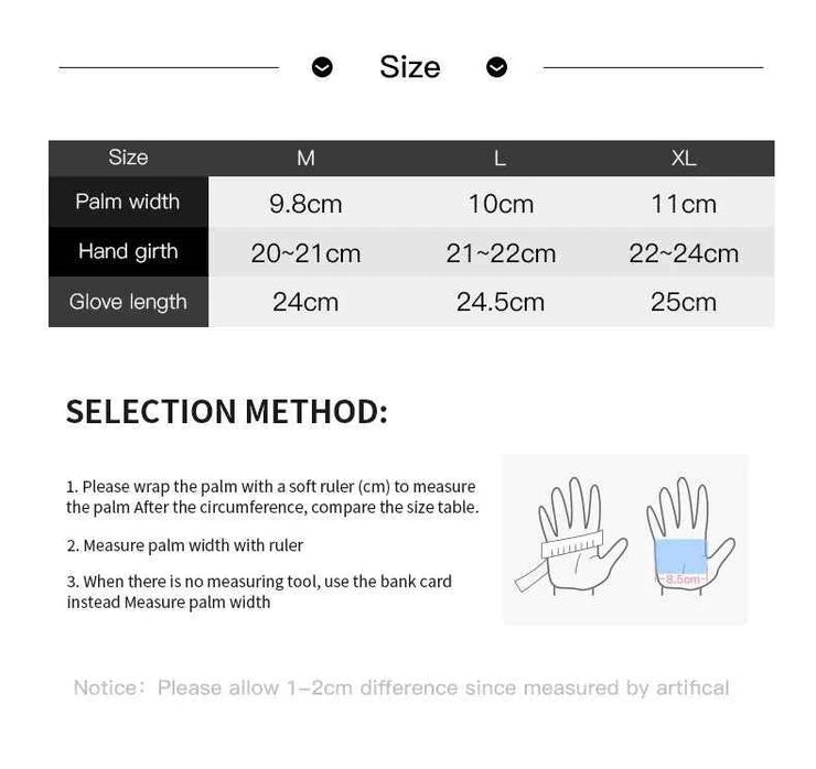 Autumn Winter Outdoor Cycling Gloves Gym Fitness Sports Running Warm Touch Screen Nonslip Gloves Motorcycle Gloves Men Black