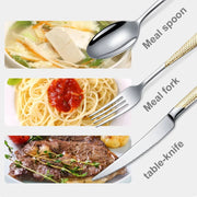 Kitchen Cutlery Sets Stainless Flatware Mirror Polished Design for Parties Birthdays Weddings Can give to Friends and Relatives