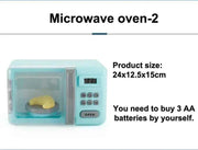 Kitchen Toys Set Kids Pretend Play Home Appliances Washing Machine Toaster Microwave Juicer Egg Cooker Girls Boys Play House Toy
